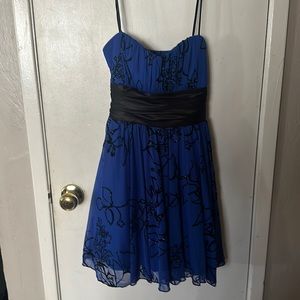 Blue and black HOCO dress